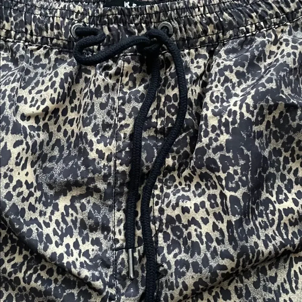 Ksubi Cheetah Print Swim Trunks Shorts Men’s Sz Large